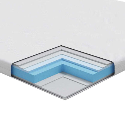Matratzenpads Weiß 90 x 200 cm 100% Polyester Jacquardstoff