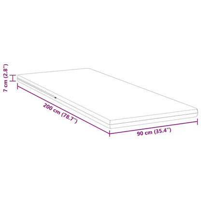 Matratzenpads Weiß 90 x 200 cm 100% Polyester Jacquardstoff