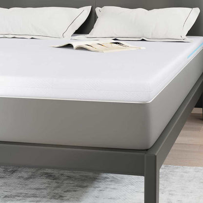 Matratzenpads Weiß 140 x 200 cm 100% Polyester Jacquardstoff