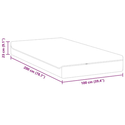 Matratze Weiß, Grau 100 x 200 cm der Schaum