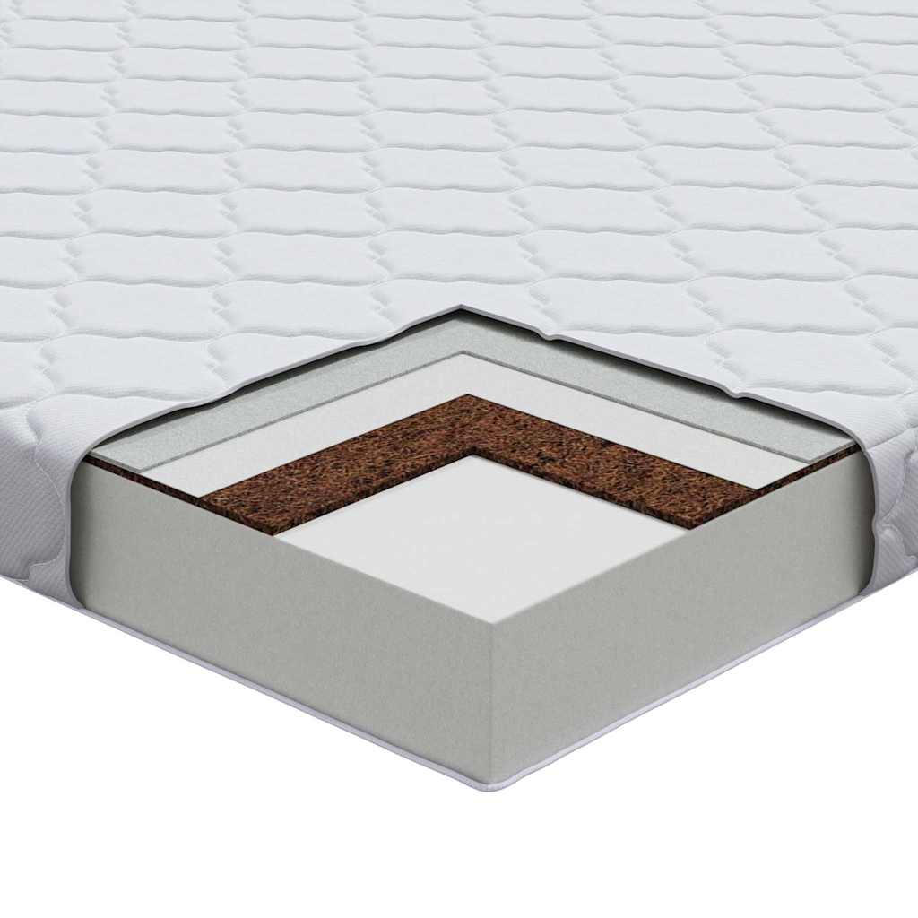 Matratze Weiß 200 x 120 cm der Schaum