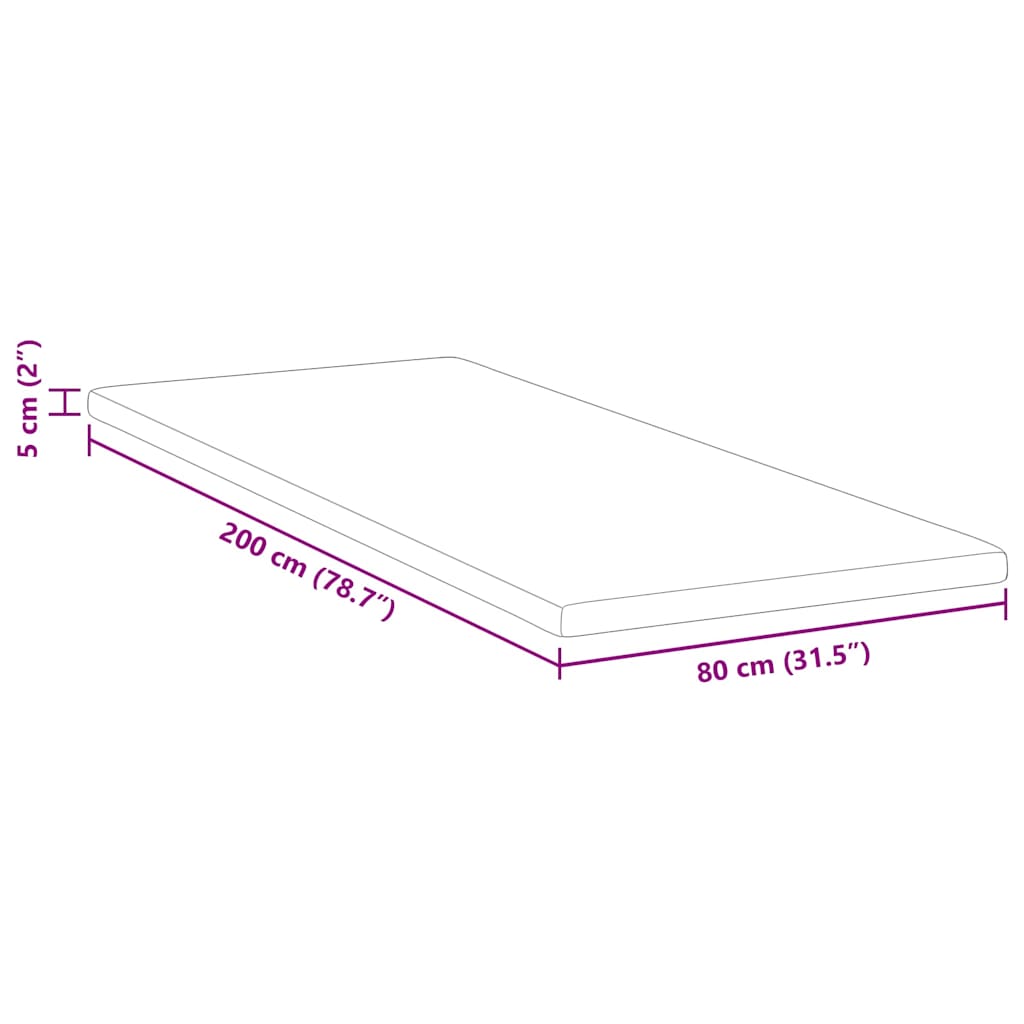 Matratzenpads Weiß 80 x 200 cm Nicht klebendes Polyester