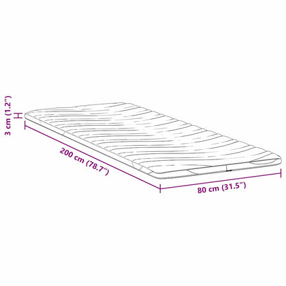 Matratzenpads Weiß 80 x 200 cm Nicht klebendes Polyester