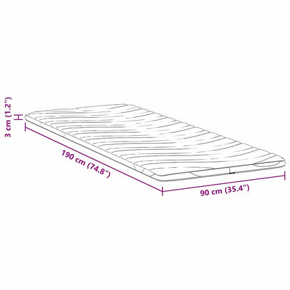 Matratzenpads Weiß 90 x 190 cm Nicht klebendes Polyester