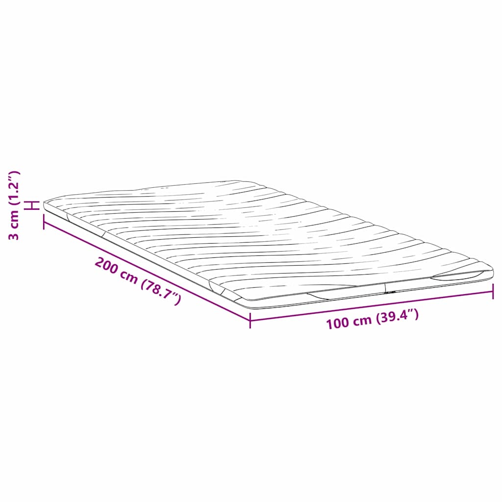 Matratzenpads Weiß 100 x 200 cm Nicht klebendes Polyester