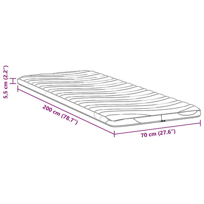 Matratzenpads Weiß 70 x 200 cm Nicht klebendes Polyester
