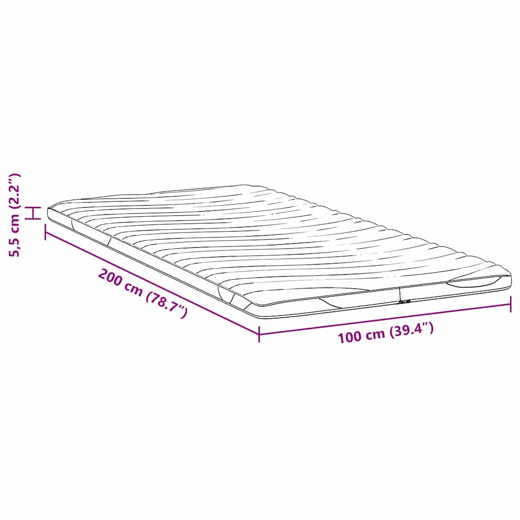 Matratzenpads Weiß 100 x 200 cm Nicht klebendes Polyester