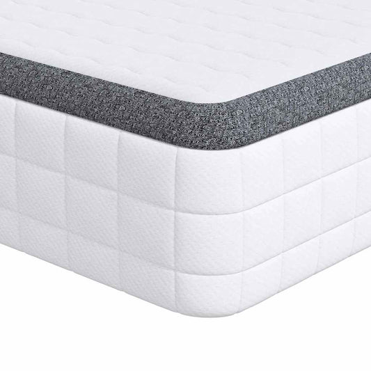 Matratze Weiß, Grau 90 x 190 cm Strickstoff