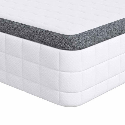 Matratze Weiß, Grau 100 x 200 cm Strickstoff