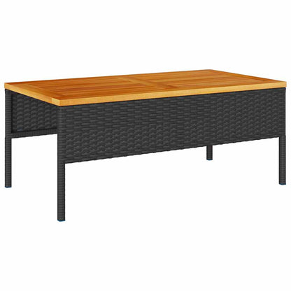 Garten-Sofa-Set 6 pcs Schwarz Poly-Rattan