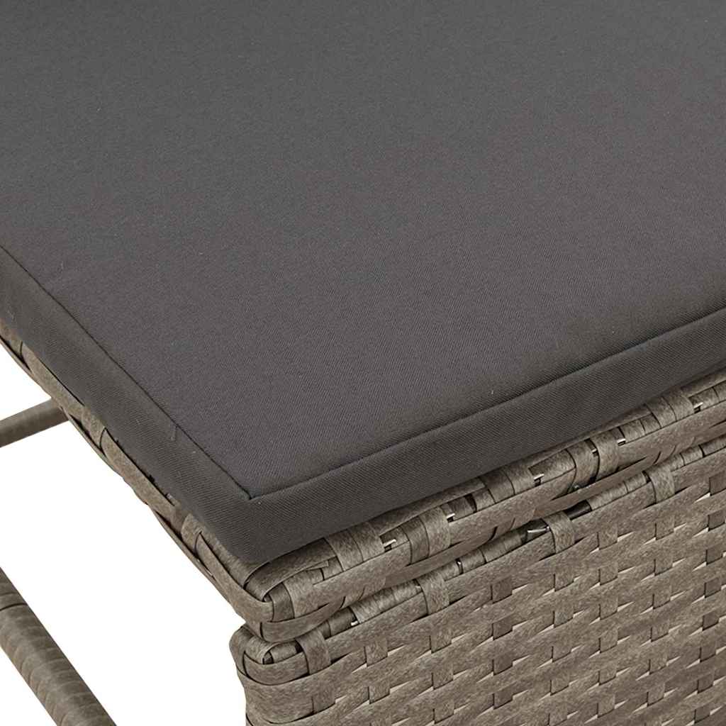 Garten-Sofa-Set 6 pcs Grau, dunkelgrau Poly-Rattan