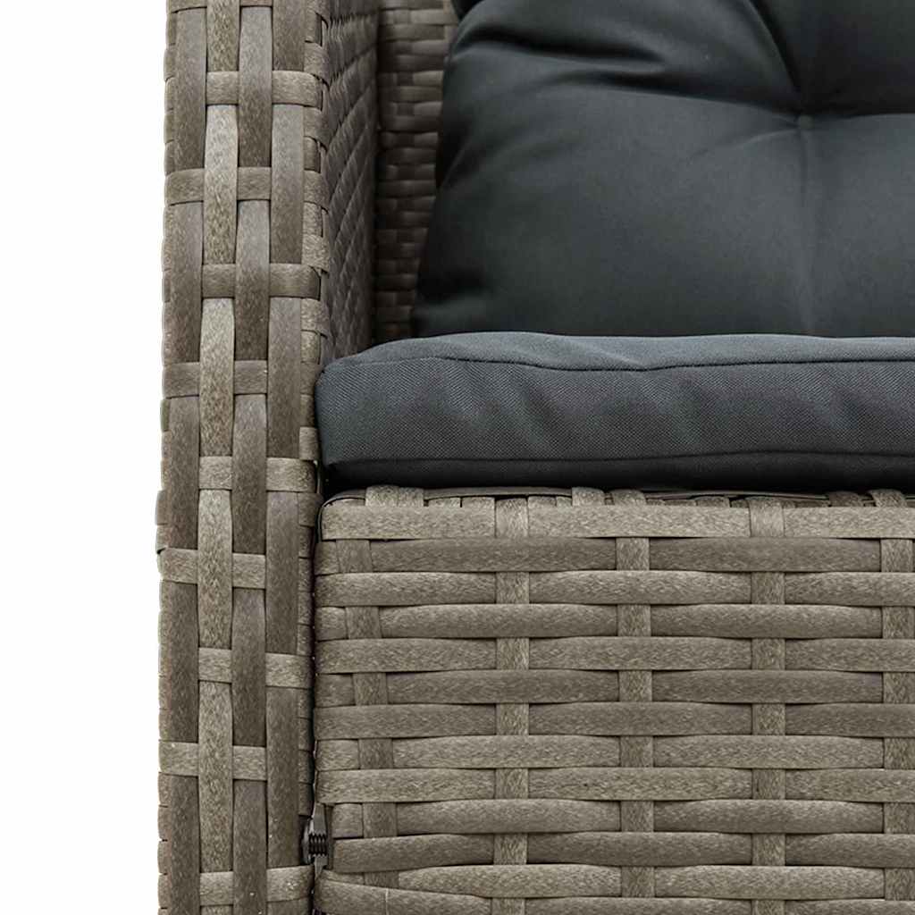 Garten-Sofa-Set 6 pcs Grau, dunkelgrau Poly-Rattan