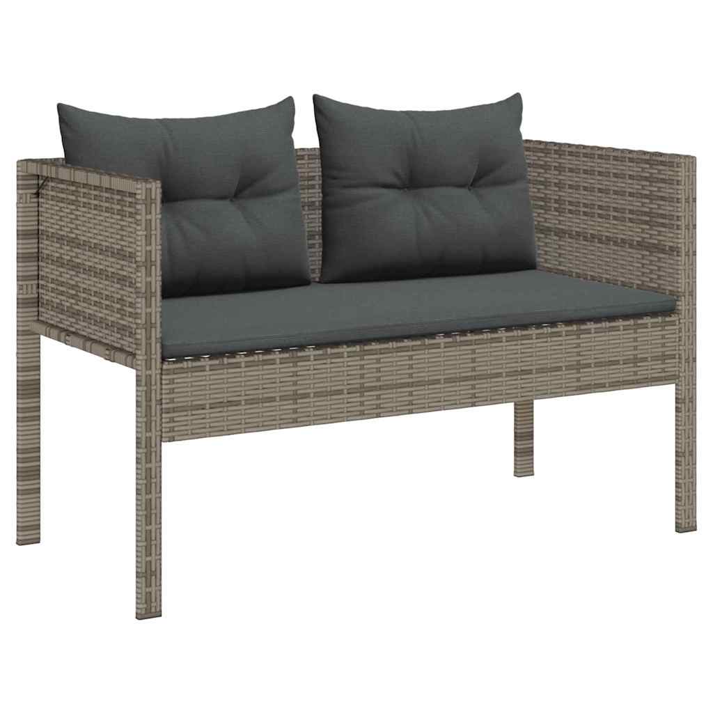 Garten-Sofa-Set 6 pcs Grau, dunkelgrau Poly-Rattan