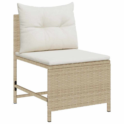 Garten-Sofa-Set 6 pcs Beige, Creme Poly-Rattan