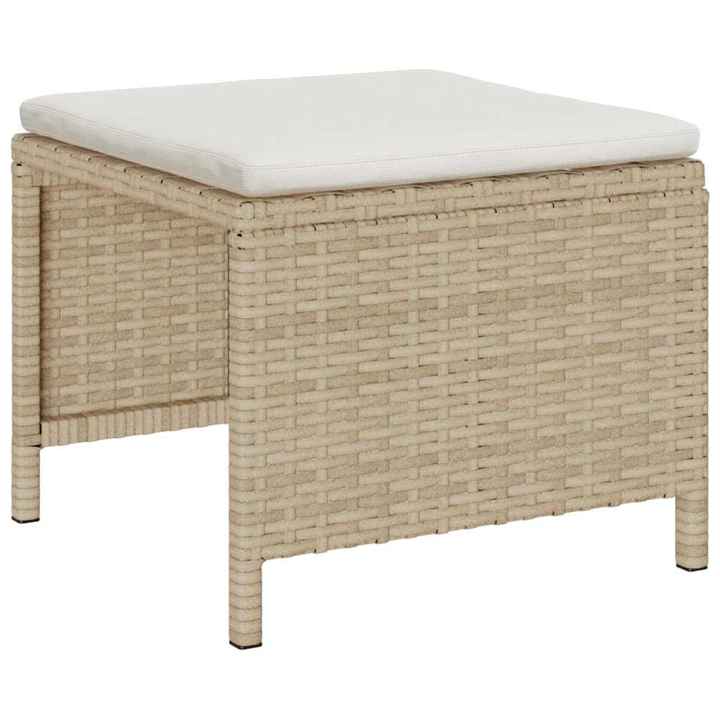 Garten-Sofa-Set 6 pcs Beige, Creme Poly-Rattan