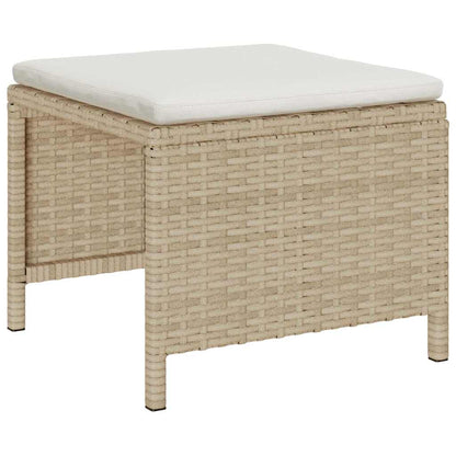 Garten-Sofa-Set 6 pcs Beige, Creme Poly-Rattan