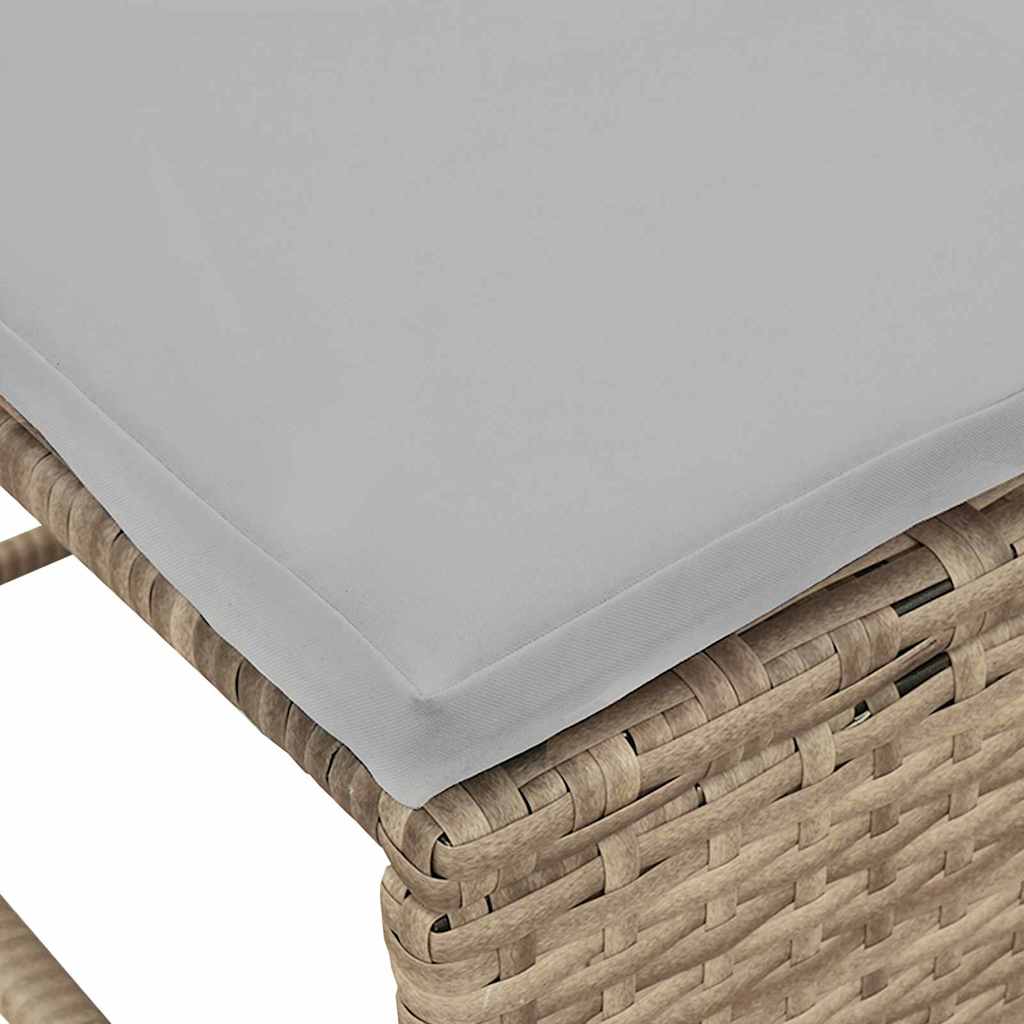 Garten-Sofa-Set 6 pcs Beige, hellgrau Poly-Rattan