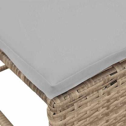 Garten-Sofa-Set 6 pcs Beige, hellgrau Poly-Rattan