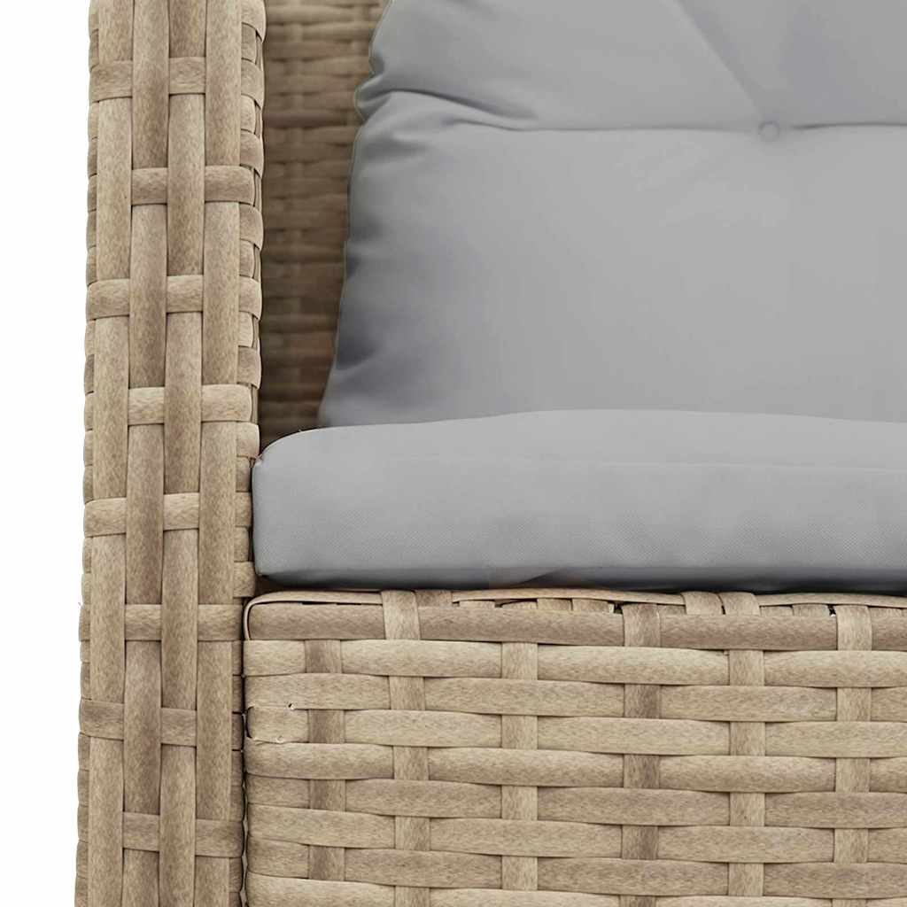 Garten-Sofa-Set 6 pcs Beige, hellgrau Poly-Rattan