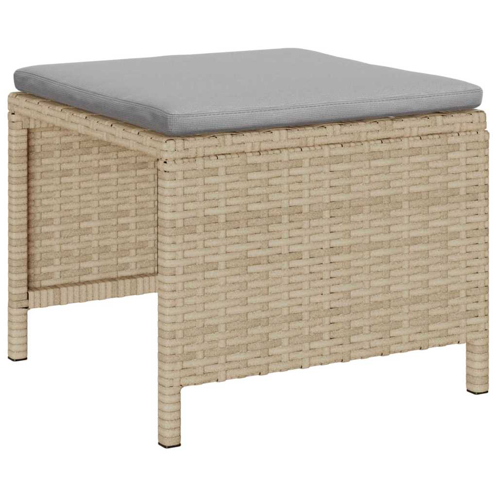 Garten-Sofa-Set 6 pcs Beige, hellgrau Poly-Rattan