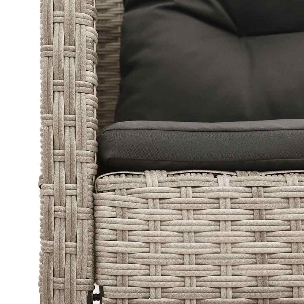 Garten-Sofa-Set 6 pcs Hellgrau, Dunkelgrau Poly-Rattan