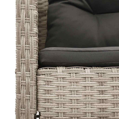 Garten-Sofa-Set 6 pcs Hellgrau, Dunkelgrau Poly-Rattan