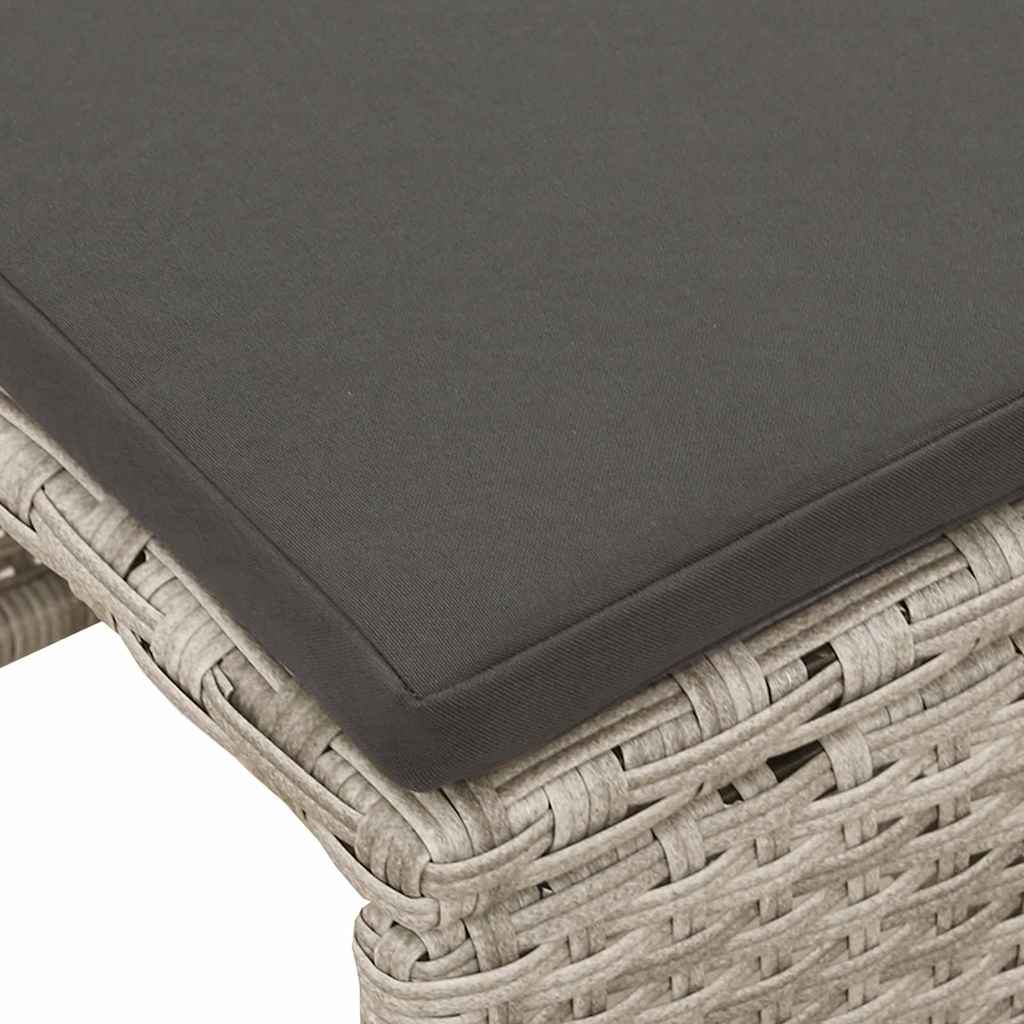 Garten-Sofa-Set 6 pcs Hellgrau, Dunkelgrau Poly-Rattan