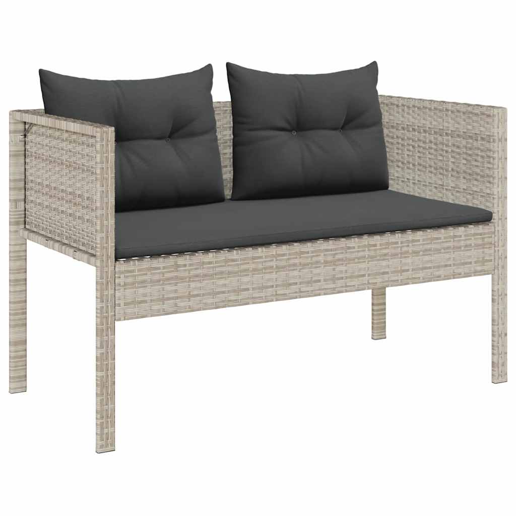 Garten-Sofa-Set 6 pcs Hellgrau, Dunkelgrau Poly-Rattan