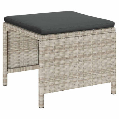Garten-Sofa-Set 6 pcs Hellgrau, Dunkelgrau Poly-Rattan