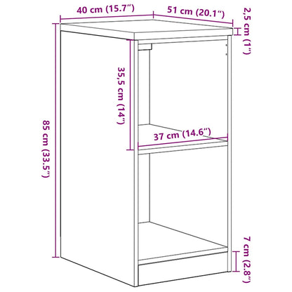 Garagen-Aufbewahrungsschrank Weiß 40x51x85 cm Massivholz Kiefer