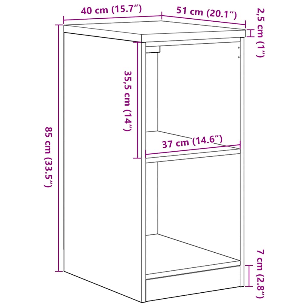 Garagen-Aufbewahrungsschrank 40x51x85 cm Massivholz Kiefer