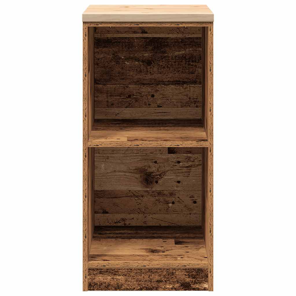 Garagen-Aufbewahrungsschrank Altholz-Optik Massivholz Kiefer