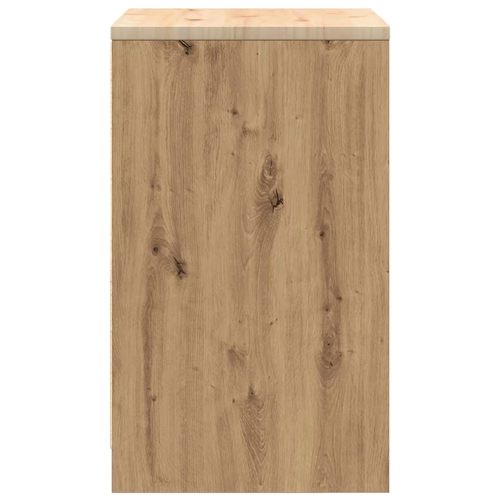 Garagen-Aufbewahrungsschrank Artisan-Eiche Massivholz Kiefer