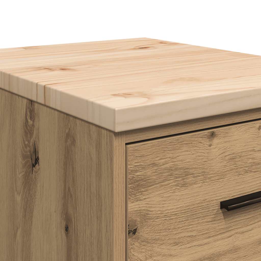 Garagen-Aufbewahrungsschrank Artisan-Eiche Massivholz Kiefer