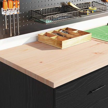 Garagen-Aufbewahrungsschrank Schwarz Massivholz Kiefer