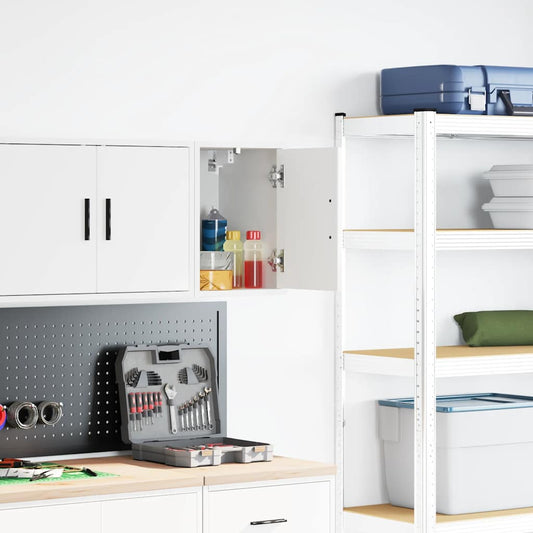 Garagen-Wandschrank Weiß Holzwerkstoff