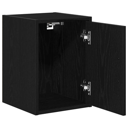 Garagen-Wandschrank Schwarz Holzwerkstoff