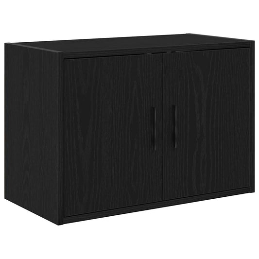 Garagen-Wandschrank Schwarz Holzwerkstoff