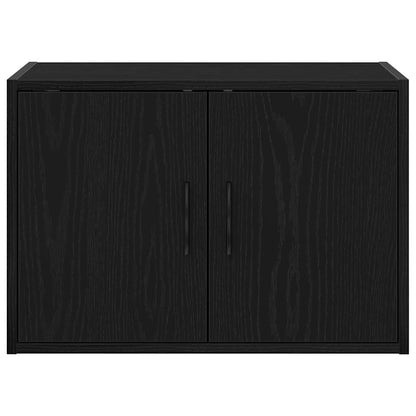 Garagen-Wandschrank Schwarz Holzwerkstoff