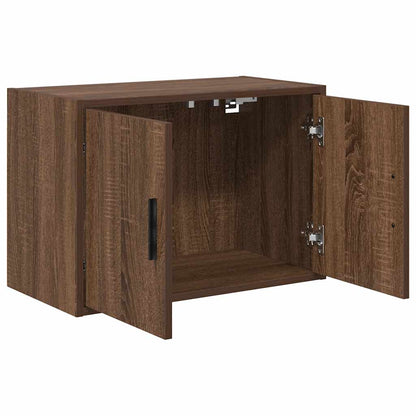 Garagen-Wandschränke 2 Stk. Braun Eichen-Optik Holzwerkstoff