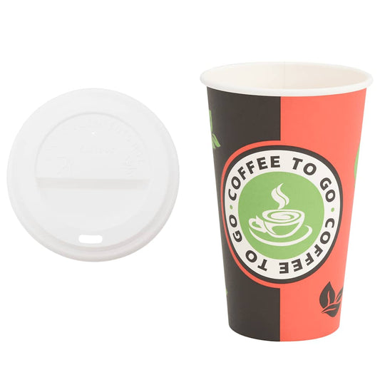Pappbecher mit Deckeln 1000 Stk. 16oz 400ml