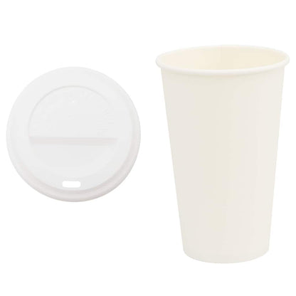 Pappbecher mit Deckeln 1000 Stk. 16oz 400ml