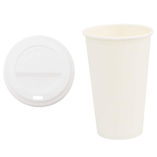 Pappbecher mit Deckeln 1000 Stk. 16oz 400ml
