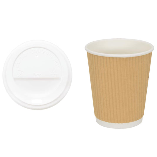 Pappbecher mit Deckeln 1000 Stk. 8oz 200ml