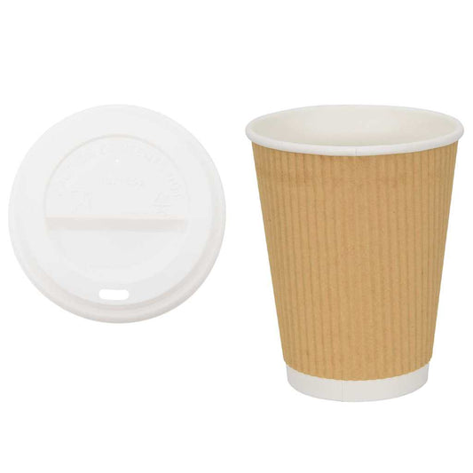 Pappbecher mit Deckeln 1000 Stk. 16oz 400ml