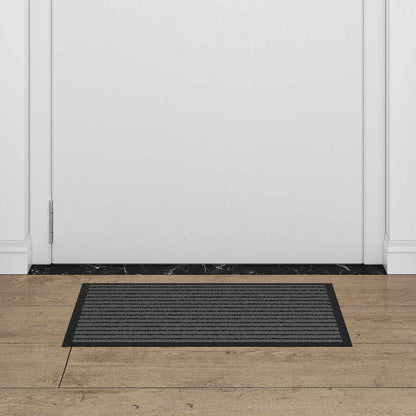 Fußmatte Schwarz und Grau 40 x 60 cm Polypropylen und PVC