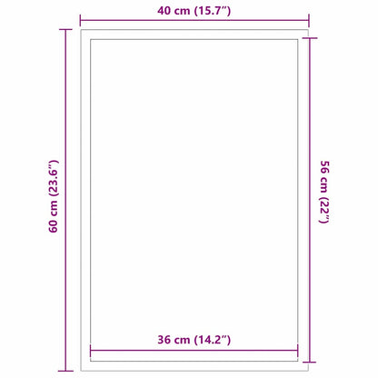 Fußmatte Schwarz und Grau 40 x 60 cm Polypropylen und PVC