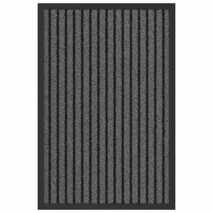 Fußmatte Schwarz und Grau 40 x 60 cm Polypropylen und PVC