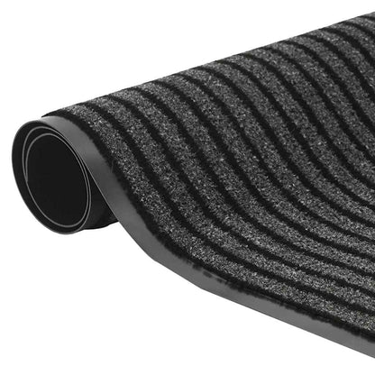 Fußmatte Schwarz und Grau 60 x 90 cm Polypropylen und PVC