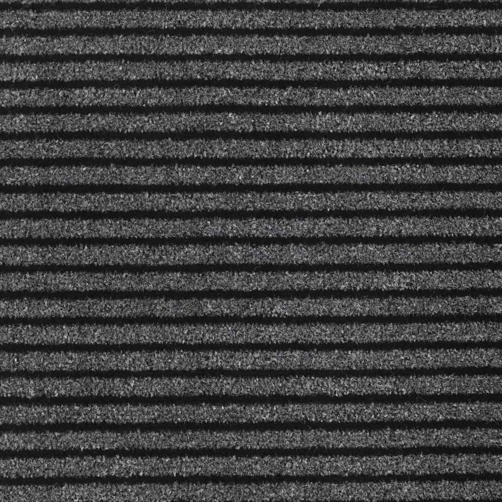 Fußmatte Schwarz und Grau 60 x 90 cm Polypropylen und PVC